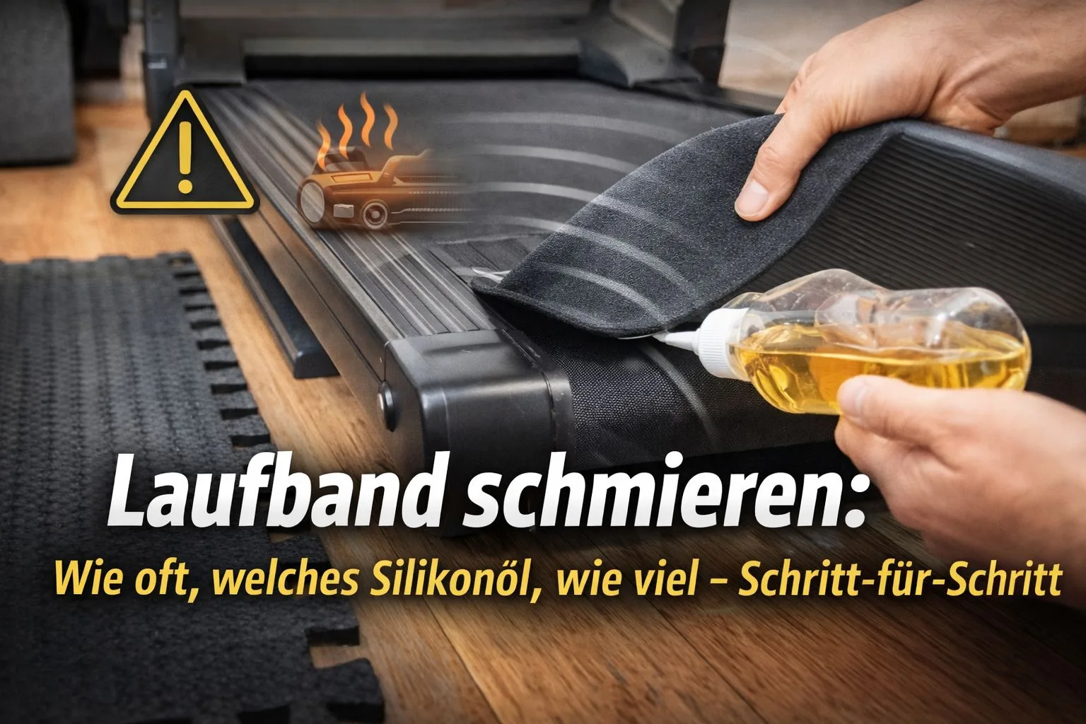 Laufband schmieren: Wie oft, welches Silikonöl, wie viel – Schritt-für-Schritt