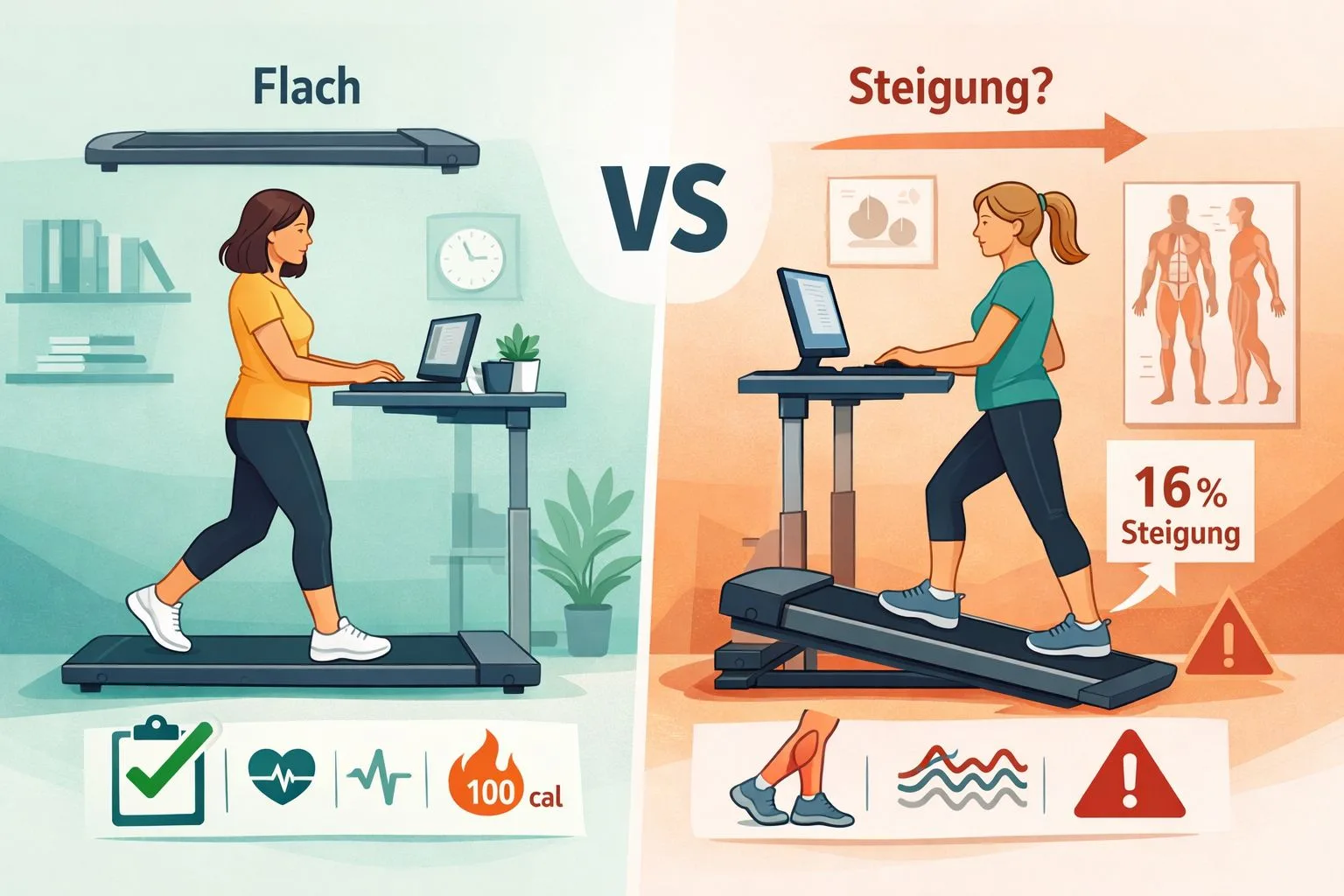 Walking Pad mit Steigung: Mehr Kalorien oder nur Marketing? – Praxis & Nachteile